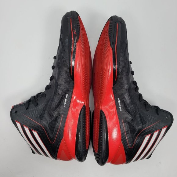 Adidas AdiZero 2012 Men's Black Red Basketball Athletic Shoes G59431 US Size 15 - Picture 6 of 8